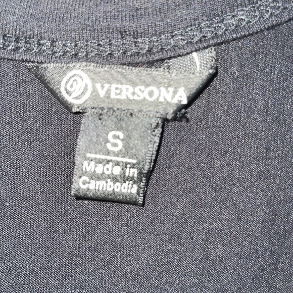 VERSONA Womens Small Black Maxi Tank Tiered Dress Minimalist Boho Peasant - Picture 7 of 13